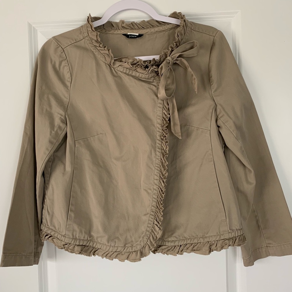 J Crew tan jacket. Size 8